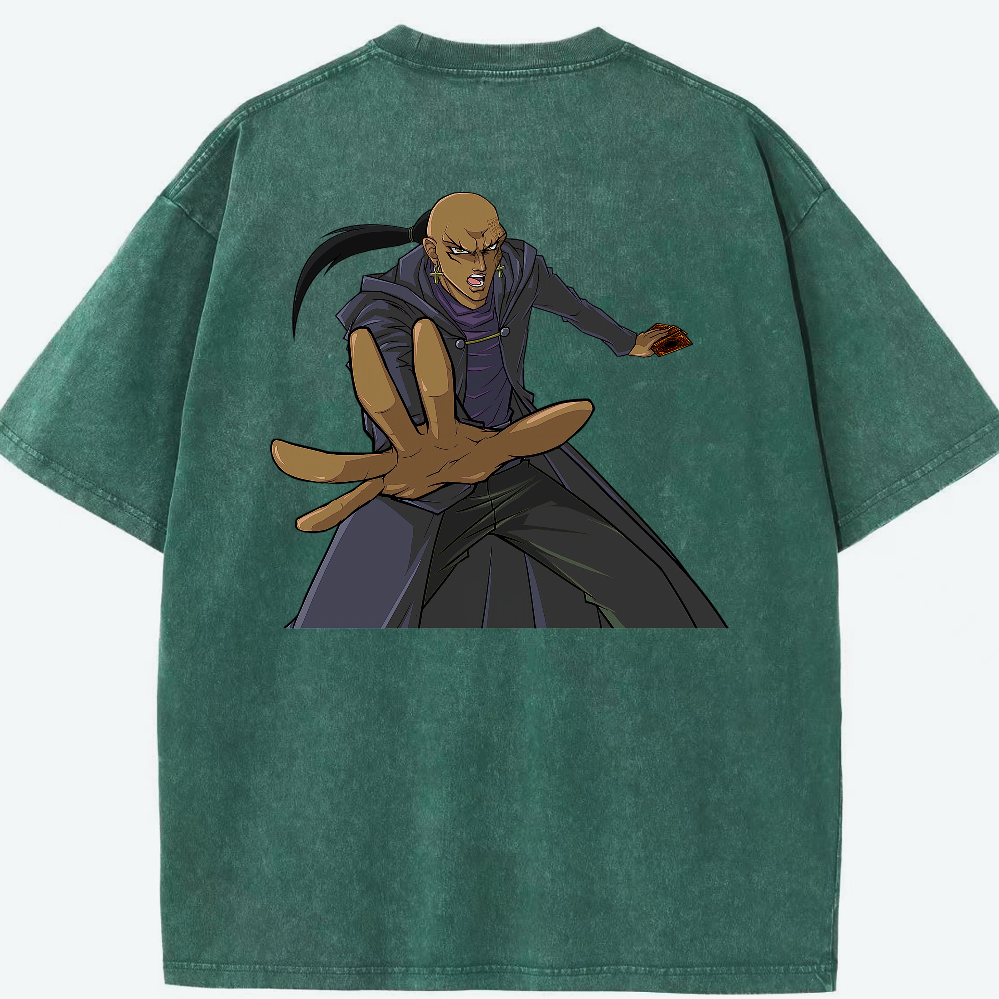 （画像用） 遊☆戯☆王 Yu-Gi-Oh! 綿100% ヴィンテージ風 半袖Tシャツ（背面プリント）